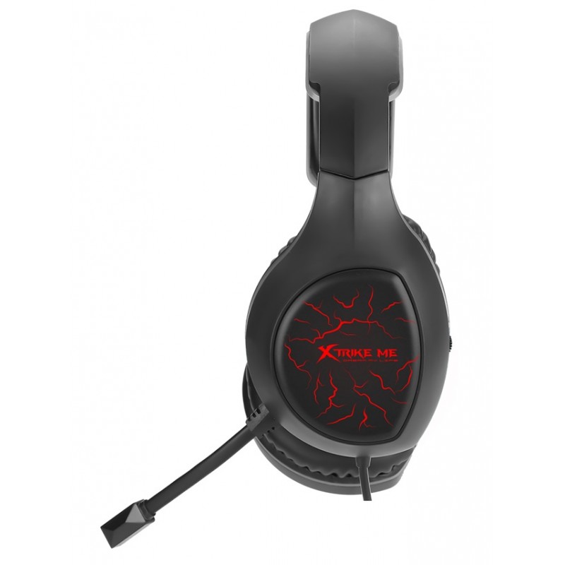 Навушники XTRIKE ME GH-710 Black, Mini jack 3.5 мм + USB, накладні, з мікрофоном, підсвічування RGB, кабель 2м (6932391922453)
