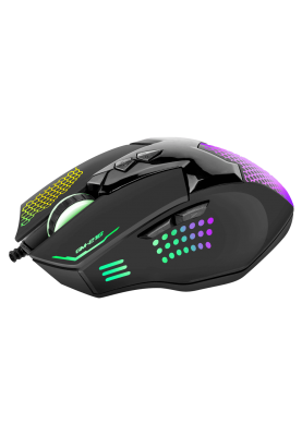 Миша XTRIKE ME GM-216, Black, USB, оптична, RGB підсвічування, 7 кнопок, 1.5 м (6932391922415)