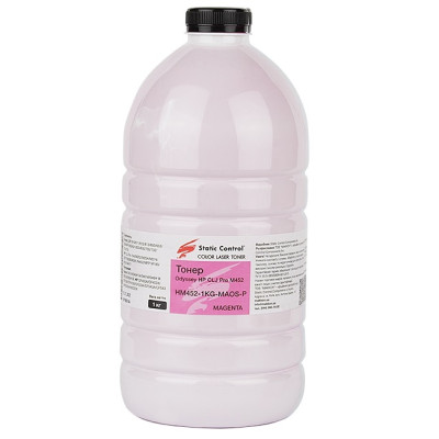 Тонер HP CLJ Pro M252/M452/M552/M553, MFP M176/M177/M277/M377, Canon LBP-610/710, Magenta, 1 кг, Static Control (HM452-1KG-MAOS-P)