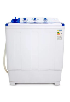 Пральна машина напівавтоматична PRIME Technics PWA 602 PB, White/Blue, 6кг, 1 програма, 2 баки, 1300 об/хв, A, 79.5x68x40см