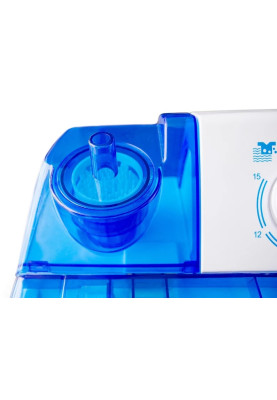 Пральна машина напівавтоматична PRIME Technics PWA 602 PB, White/Blue, 6кг, 1 програма, 2 баки, 1300 об/хв, A, 79.5x68x40см