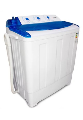 Пральна машина напівавтоматична PRIME Technics PWA 602 PB, White/Blue, 6кг, 1 програма, 2 баки, 1300 об/хв, A, 79.5x68x40см