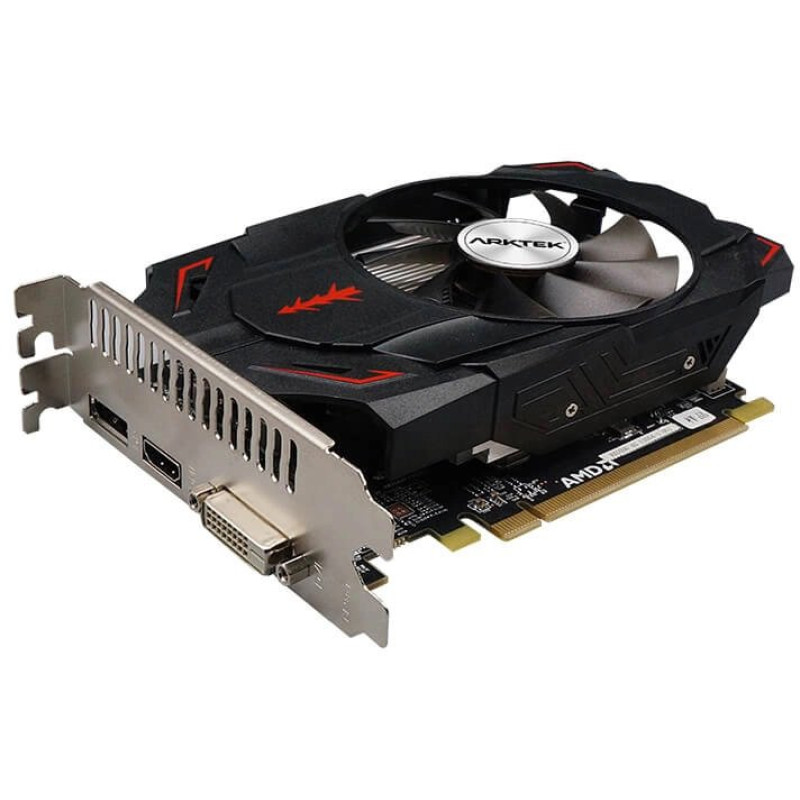 Відеокарта Radeon RX 550, Arktek, 4Gb GDDR5, 128-bit, DVI/HDMI/DP, 1180/6000 MHz (AKR550D5S4GH1)