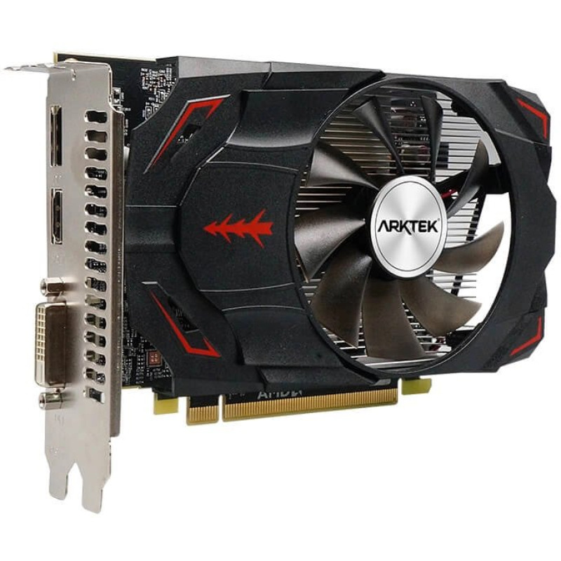 Відеокарта Radeon RX 550, Arktek, 4Gb GDDR5, 128-bit, DVI/HDMI/DP, 1180/6000 MHz (AKR550D5S4GH1)