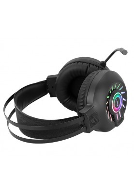 Навушники XTRIKE ME GH-605 Black, Mini jack 3.5 мм + USB, накладні, з мікрофоном, підсвічування RGB, кабель 2м (6932391923948)