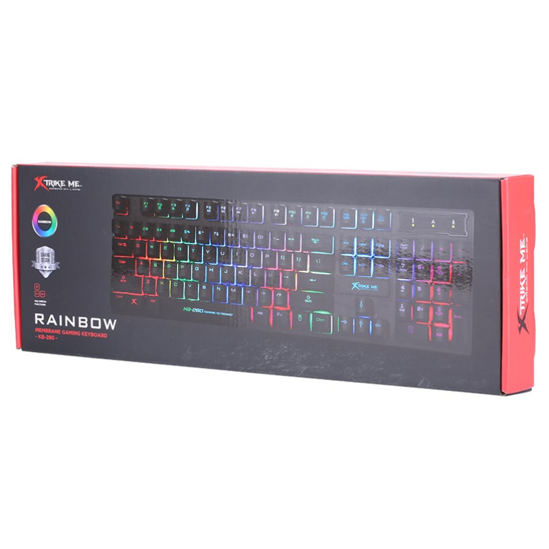 Клавіатура XTRIKE ME KB-280 USB RGB Black (6932391922347)