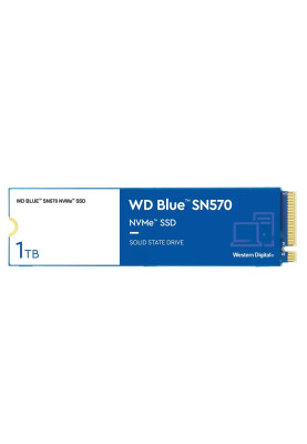 Твердотільний накопичувач M.2 1Tb, Western Digital Blue SN570, PCI-E 3.0 x4, 3D TLC, 3500/3000 MB/s (WDS100T3B0C)