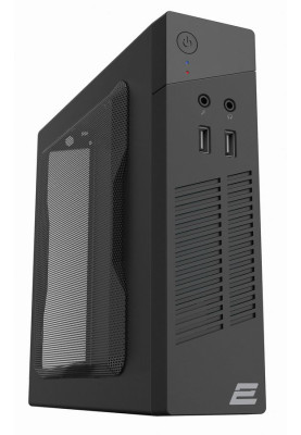 Корпус 2E M400-120, Black, 120 Вт, Slim Desktop, для Thin-ITX / mini-ITX, 1x40 мм Fan, 55х200х200 мм, 1 кг (2E-M400-120)