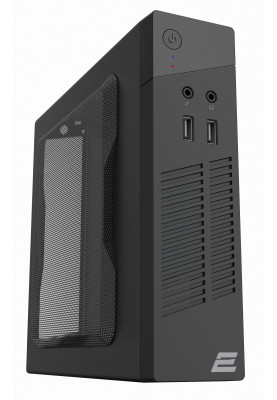 Корпус 2E M400-60, Black, 60 Вт, Slim Desktop, для для Mini ITX/Thin-ITX, 1x40 мм Fan, 55х200х200 мм, 1 кг (2E-M400-60)