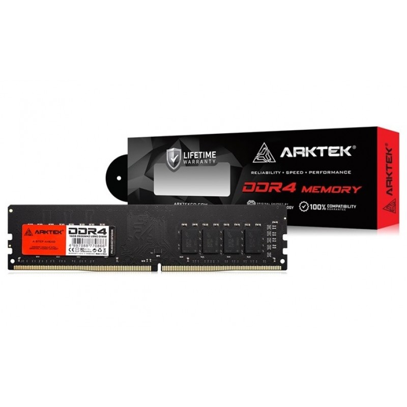Пам'ять 8Gb DDR4, 2400 MHz, Arktek, 17-17-17, 1.2V (AKD4S8P2400)