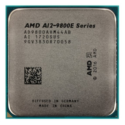 Процесор AMD (AM4) A12-9800E, Tray, 4x3.1 GHz (Turbo Boost 3.8 GHz), Radeon R7 (900 MHz), L2 2Mb, Bristol Ridge, 28 nm, TDP 35W (AD9800AHM44AB)