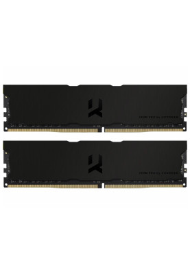 Пам'ять 8Gb x 2 (16Gb Kit) DDR4, 3600 MHz, Goodram IRDM PRO, Black, 18-22-22, 1.35V, з радіатором (IRP-K3600D4V64L18S/16GDC)