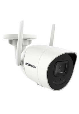 IP камера Hikvision EXIR Bullet DS-2CV2041G2-IDW(D) (2.8 мм), 4 Мп, 1/2.7" CMOS, 2560х1440, H.265, день/ніч, ІЧ підсвічування до 30 м, RJ45, Wi-Fi, IP66, мікрофон, динамік, 176х89х73 мм