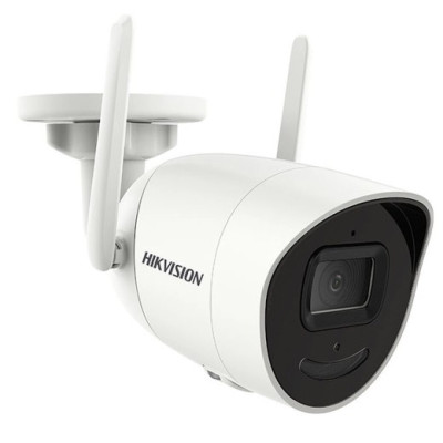 IP камера Hikvision EXIR Bullet DS-2CV2041G2-IDW(D) (2.8 мм), 4 Мп, 1/2.7" CMOS, 2560х1440, H.265, день/ніч, ІЧ підсвічування до 30 м, RJ45, Wi-Fi, IP66, мікрофон, динамік, 176х89х73 мм