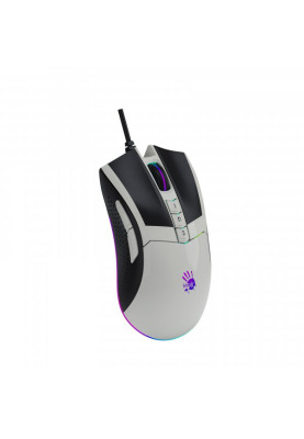 Миша A4Tech W90 Max Bloody Panda White, USB, оптична (сенсор MAX BC3332-A), 100-10000 dpi , RGB підсвічування, ножки X'Glide, 1.8 м