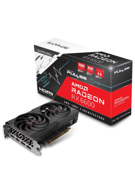 Відеокарта Radeon RX 6600, Sapphire, PULSE, 8Gb GDDR6, 128-bit, HDMI/3xDP, 2491/14000 MHz, 8-pin (11310-01-20G)