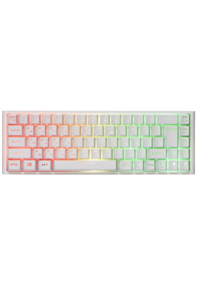 Клавіатура 2E KG350 GAMING, White, USB, мембранна, компактна, RGB-підсвічування (3 режими), захист від вологи, м'який тайпінг, 1.6 м (2E-KG350UWT)