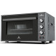Електродуховка Castle CPE-40H, Matte Black, 1300W, 40 л, конвекція, подвійне термостійке скло, підсвітка, схований нижній нагрівальний елемент, таймер, термостат, сховані регулятори, 2 емальовані протвеня та 1 решітка