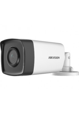 Камера зовнішня HDTVI Hikvision DS-2CE17D0T-IT5F(C) (3.6 мм), 2 Мп, CMOS, 1080p/25 fps, 0.01 Lux, день/ніч, ІЧ підсвічування до 80 м, IP67, 216.6х78.9х75.4 мм