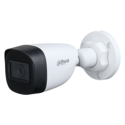 Камера зовнішня HDCVI Dahua DH-HAC-HFW1200CP (2.8 мм), 1/2.7" CMOS, 1080p/25 fps, 0.02 Lux, день/ніч, ІЧ підсвічування до 30 м, IP67, 167х70х70 мм