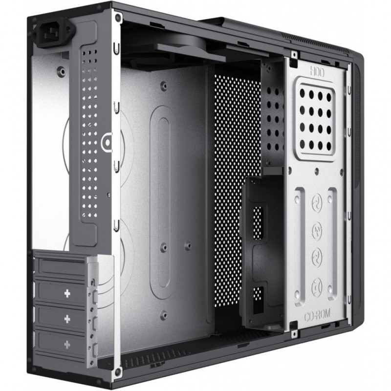 Корпус GameMax ST612-2U3-TYC Black, 300 Вт, Desktop, Micro ATX / Mini ITX, 2хUSB 3.0, 2хUSB 2.0, 1x80 мм, Type-C, 365x99x295 мм, 0.5 мм