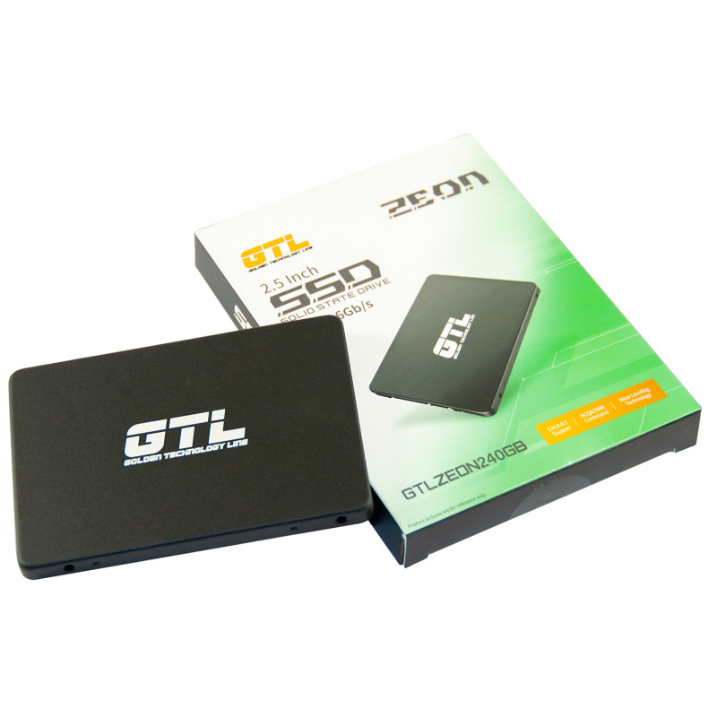 Твердотільний накопичувач 240Gb, GTL Zeon, SATA3, 2.5", 3D TLC, 520/420MB/s, алюмінієвий корпус (GTLZEON240GB)