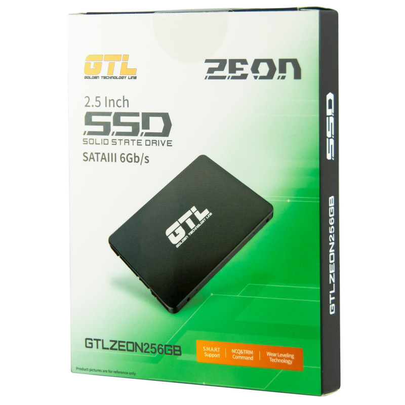 Твердотільний накопичувач 256Gb, GTL Zeon, SATA3, 2.5", 3D TLC, 520/420MB/s, алюмінієвий корпус (GTLZEON256GB)