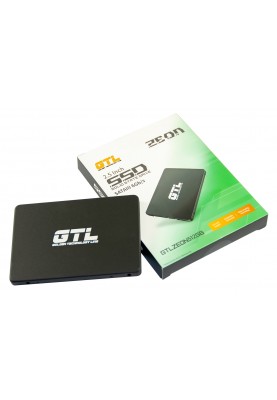 Твердотільний накопичувач 512Gb, GTL Zeon, SATA3, 2.5", 3D TLC, 520/460MB/s, алюмінієвий корпус (GTLZEON512GB)