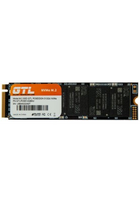 Твердотільний накопичувач M.2 512Gb, GTL Poseidon, PCI-E 3.0 x4, 3D TLC, 1900/1200 MB/s (GTLPOS512GBNV)