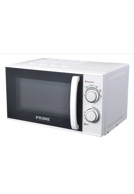 Мікрохвильова піч PRIME Technics PMW 23922 HW, White, 900W, 23 л, звичайна, 6 рівнів потужності, таймер, керування механічне