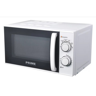 Мікрохвильова піч PRIME Technics PMW 23922 HW, White, 900W, 23 л, звичайна, 6 рівнів потужності, таймер, керування механічне