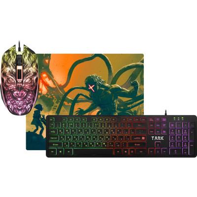 Комплект Defender Tark C-779, Black, USB, клавіатура (104 кнопки, 1.5 м) + миша (оптична, 800 - 2400 dpi, 1.5 м) + килимок (280х230х3 мм, поверхня "Speed") (52779)