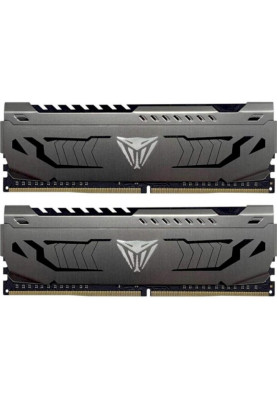 Пам'ять 4Gb x 2 (8Gb Kit) DDR4, 3200 MHz, Patriot Viper Steel, Gray, 16-18-18-38, 1.35V, з радіатором (PVS48G320C6K)