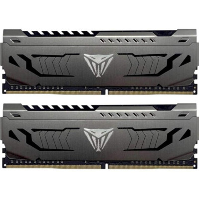 Пам'ять 4Gb x 2 (8Gb Kit) DDR4, 3200 MHz, Patriot Viper Steel, Gray, 16-18-18-38, 1.35V, з радіатором (PVS48G320C6K)