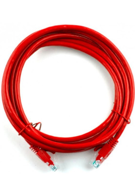 Патч-корд 25 м, UTP, Red, Ritar, литий, RJ45, кат.5е, мідь (PCR-CU/25Rd)