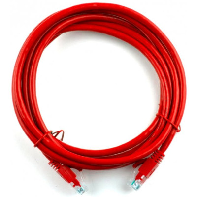 Патч-корд 25 м, UTP, Red, Ritar, литий, RJ45, кат.5е, мідь (PCR-CU/25Rd)