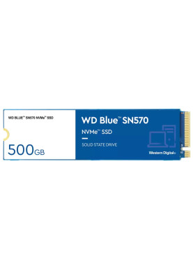 Твердотільний накопичувач M.2 500Gb, Western Digital Blue SN570, PCI-E 3.0 x4, 3D TLC, 3500/2300 MB/s (WDS500G3B0C)