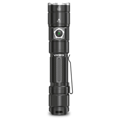 Ліхтар ручний Videx A105Z, Black, 1200 лм, 5000K, до 215 м, 6 режимів роботи, лінзи із загартованого скла, світлодіод Luminus SST40, 10W, акумулятор (18650, 2200 mAh, знімний), IP44, 93 г (VLF-A105Z)