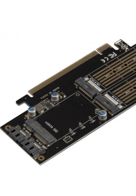 Контролер PCI-Frime to 2xM.2 (M Key+B Key) + 1 x mSata (ECF-PCIEtoSSD009.LP)