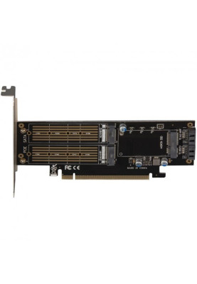 Контролер PCI-Frime to 2xM.2 (M Key+B Key) + 1 x mSata (ECF-PCIEtoSSD009.LP)