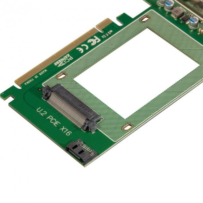 Плата-адаптер Frime, PCI-E 16x, to U.2 SFF8639 2.5" NVMe або Sata (ECF-PCIEtoSSD007)