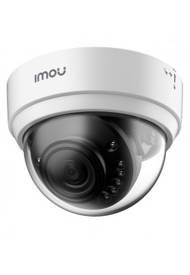 IP камера IMOU IPC-D42P, 4 Мп, 1/3" CMOS, 2560x1440, H.264/265, f=2.8 mm, день/ніч, ІЧ підсвічування до 20 м, RJ-45, Wi-Fi, IP67, 100х74 мм