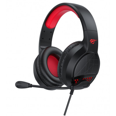 Навушники Havit HV-H660d Black/Red, mini jack 3,5 mm/USB, 20 Ом, кабель 2.1м, підсвічування (6939119057251)