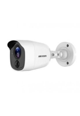 Камера зовнішня HDTVI Hikvision DS-2CE11H0T-PIRLO (2.8 мм), 5 Мп, CMOS, 1944p/25 fps, 0.01 Lux, день/ніч, ІЧ підсвічування до 20 м, IP67, 179х70х68 мм