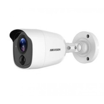 Камера зовнішня HDTVI Hikvision DS-2CE11H0T-PIRLO (2.8 мм), 5 Мп, CMOS, 1944p/25 fps, 0.01 Lux, день/ніч, ІЧ підсвічування до 20 м, IP67, 179х70х68 мм