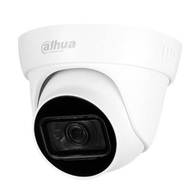 Камера зовнішня HDCVI Dahua DH-HAC-HDW1400TLP-A, 4 Мп, 1/2.7" CMOS, 1080p/25 fps, f=2.8 мм, день/ніч, ІЧ підсвічування до 30 м, IP67, мікрофон, 97х85.8 мм
