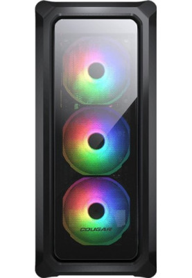 Корпус Cougar Archon 2 RGB Black, без БЖ, Mid Tower, ATX/Micro ATX/Mini ITX, 1xUSB 2.0, 2xUSB 3.0, 3x120 мм ARGB Fan, скляне вікно