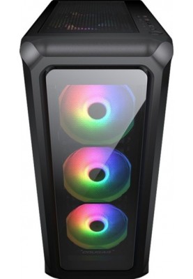 Корпус Cougar Archon 2 RGB Black, без БЖ, Mid Tower, ATX/Micro ATX/Mini ITX, 1xUSB 2.0, 2xUSB 3.0, 3x120 мм ARGB Fan, скляне вікно
