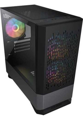 Корпус Cougar MG140 AIR RGB Black, без БЖ, Mini Tower, Mini ITX/Micro ATX, 2xUSB 3.0, 1xUSB 2.0, 420x205x410 мм, скляне вікно, 3x120-мм вентилятори ARGB