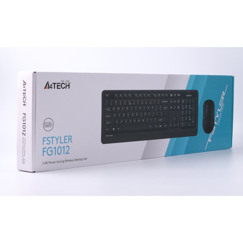 Комплект бездротовий A4tech Fstyler FG1012, Black, клавіатура+миша
